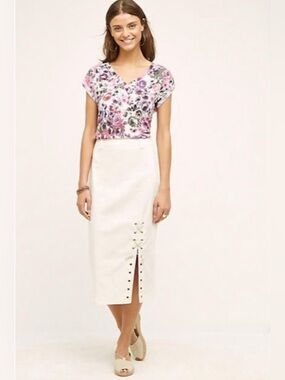 Anthropologie Holding Horses Midi Skirt